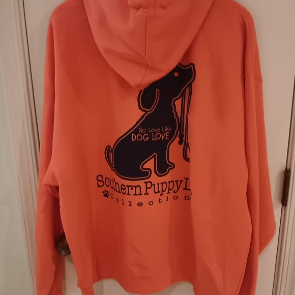 CO Orange Dog Graphic Hoodie with Navy Print - Picture 2 of 5